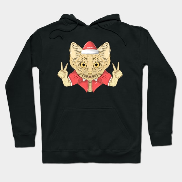 santa sand cat Hoodie by dwalikur